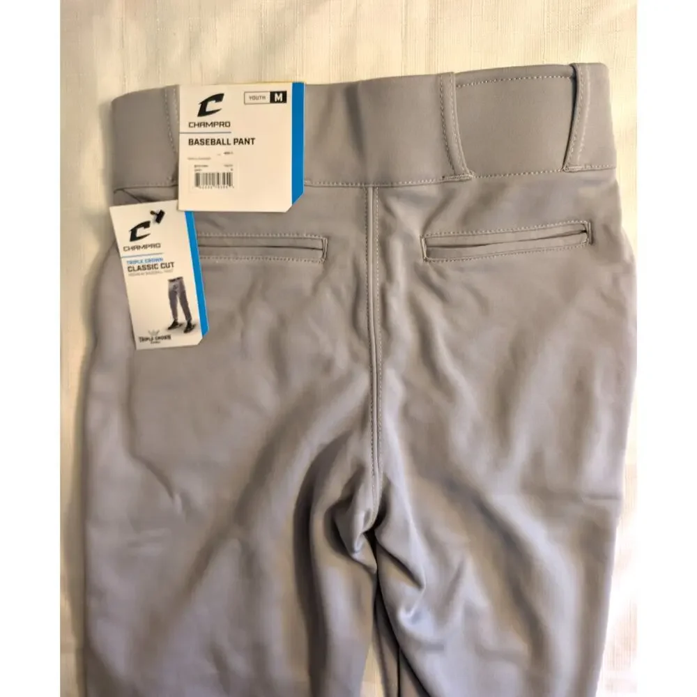Champro Baseball Gray Pants Youth Medium